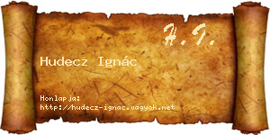 Hudecz Ignác névjegykártya